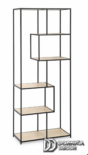 شلف چوب و فلز کتابخانه فلزی