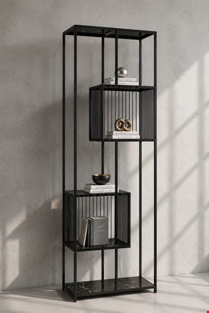 شلف چوب و فلز کتابخانه فلزی